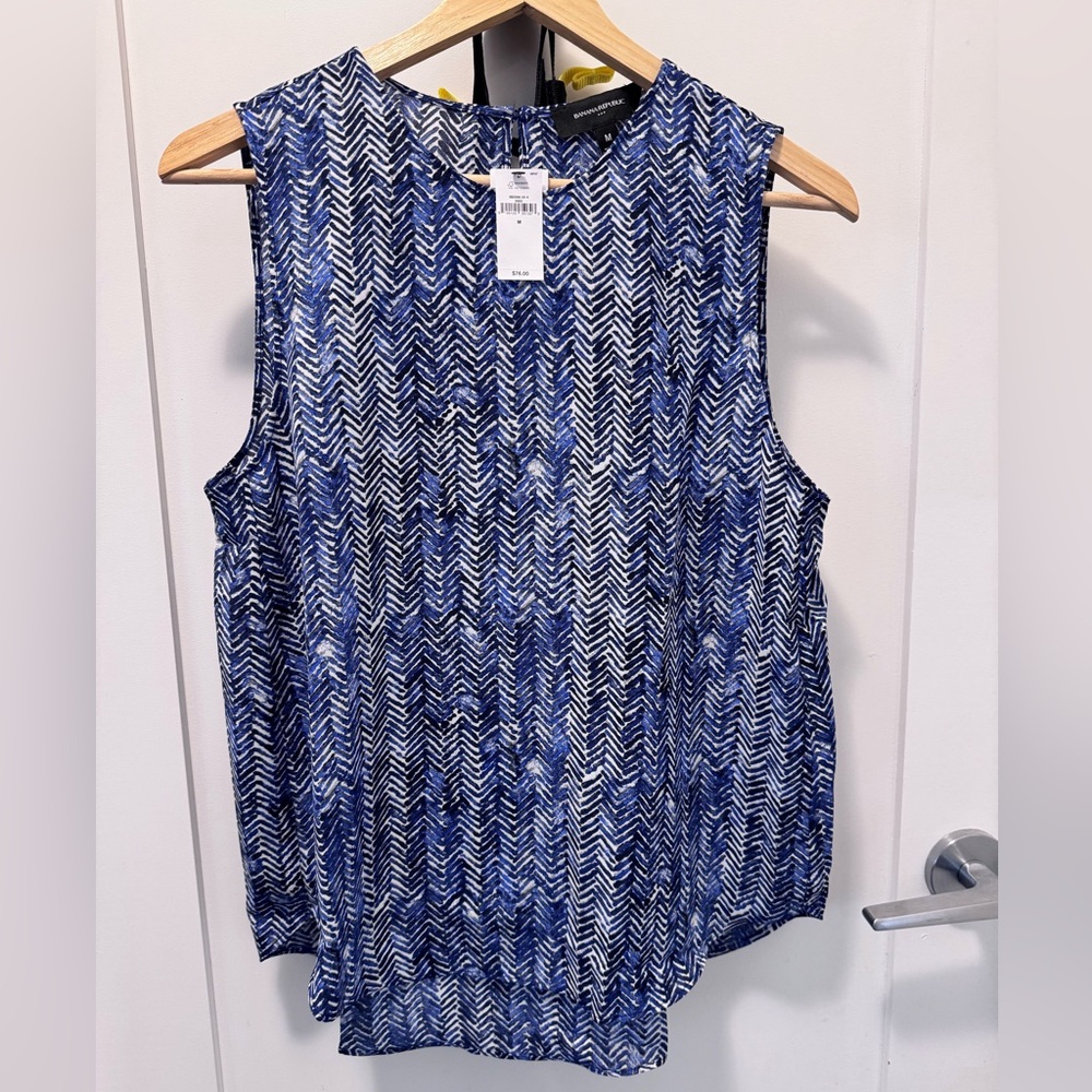 Banana Republic Blue Sleeveless Shell Top